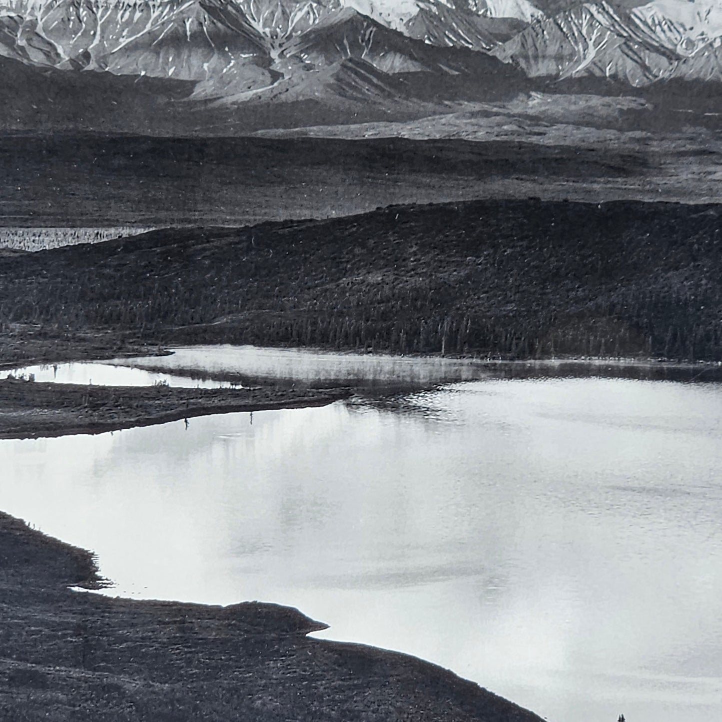 Ansel Adams "Mt McKinley & Wonder Lake" Reproduction Print