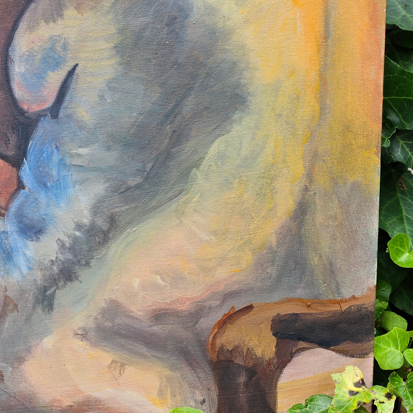 Oil on Canvas Nude Young Woman from Rear