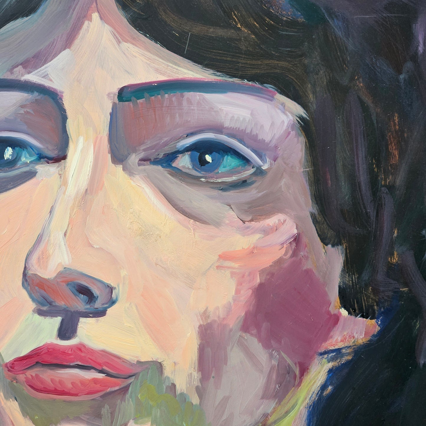Oil on Board - Reclining Nude Woman