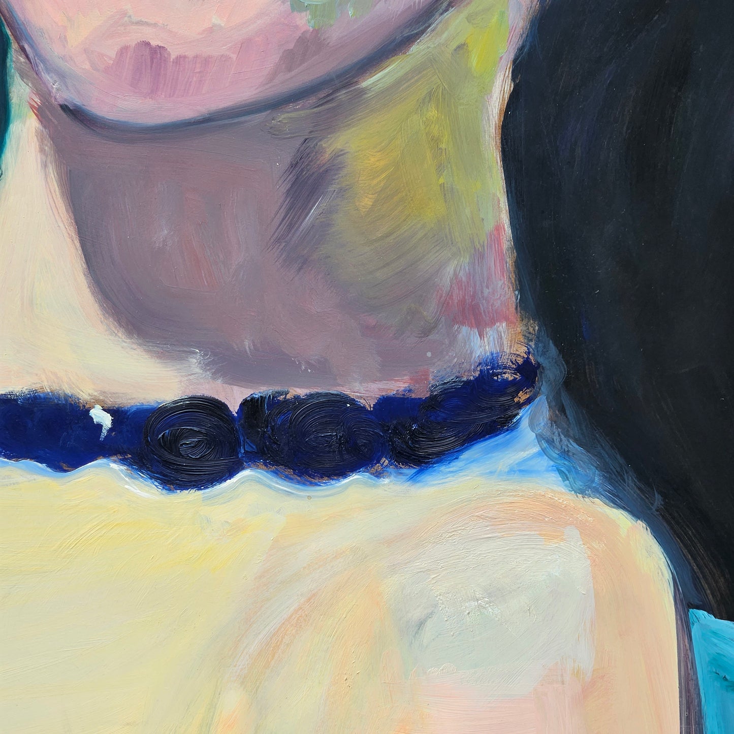Oil on Board - Reclining Nude Woman
