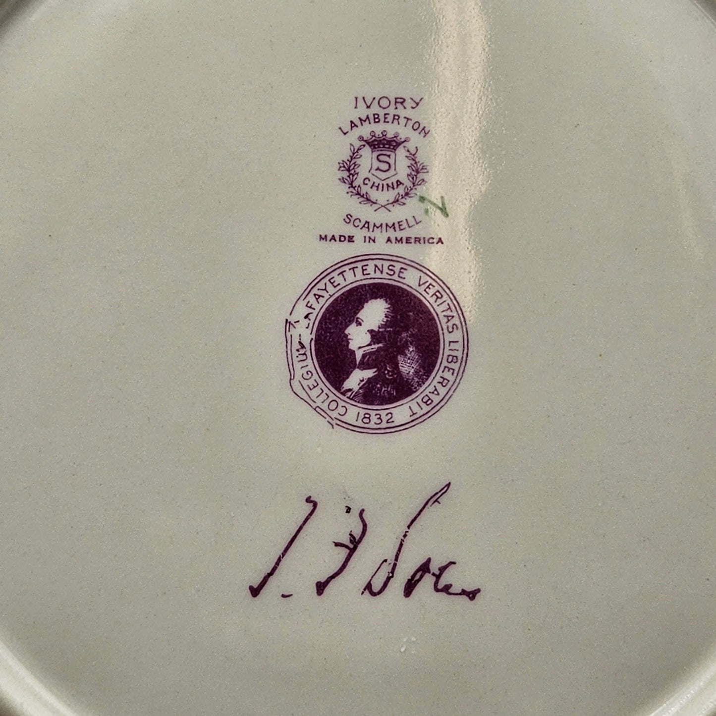 Lamberton Scammell Lafayette College Plate