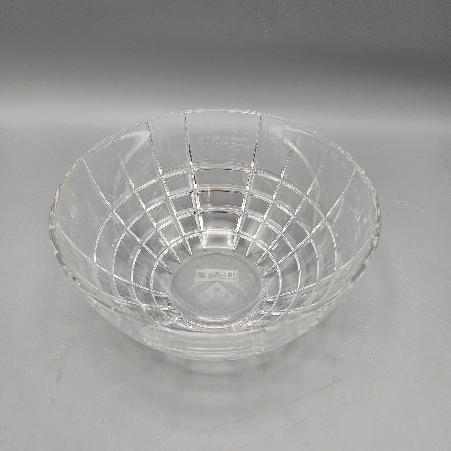 University of Pennsylvania Etched Crystal Bowl