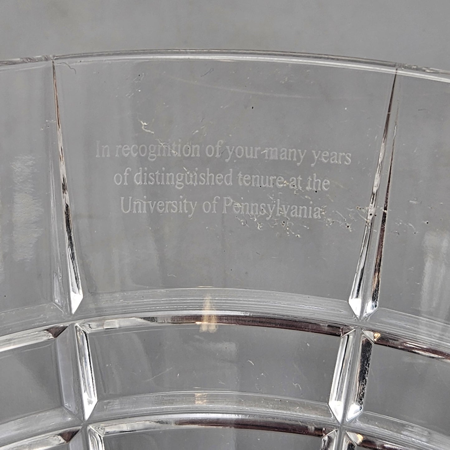University of Pennsylvania Etched Crystal Bowl