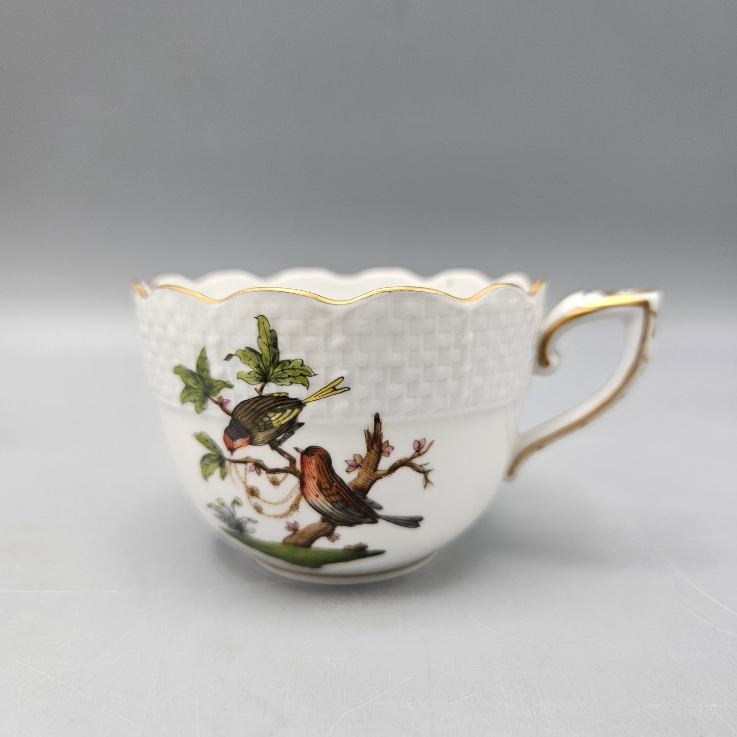Herend Porcelain Rothschild Birds Coffee Cup & Saucer - 8 Available