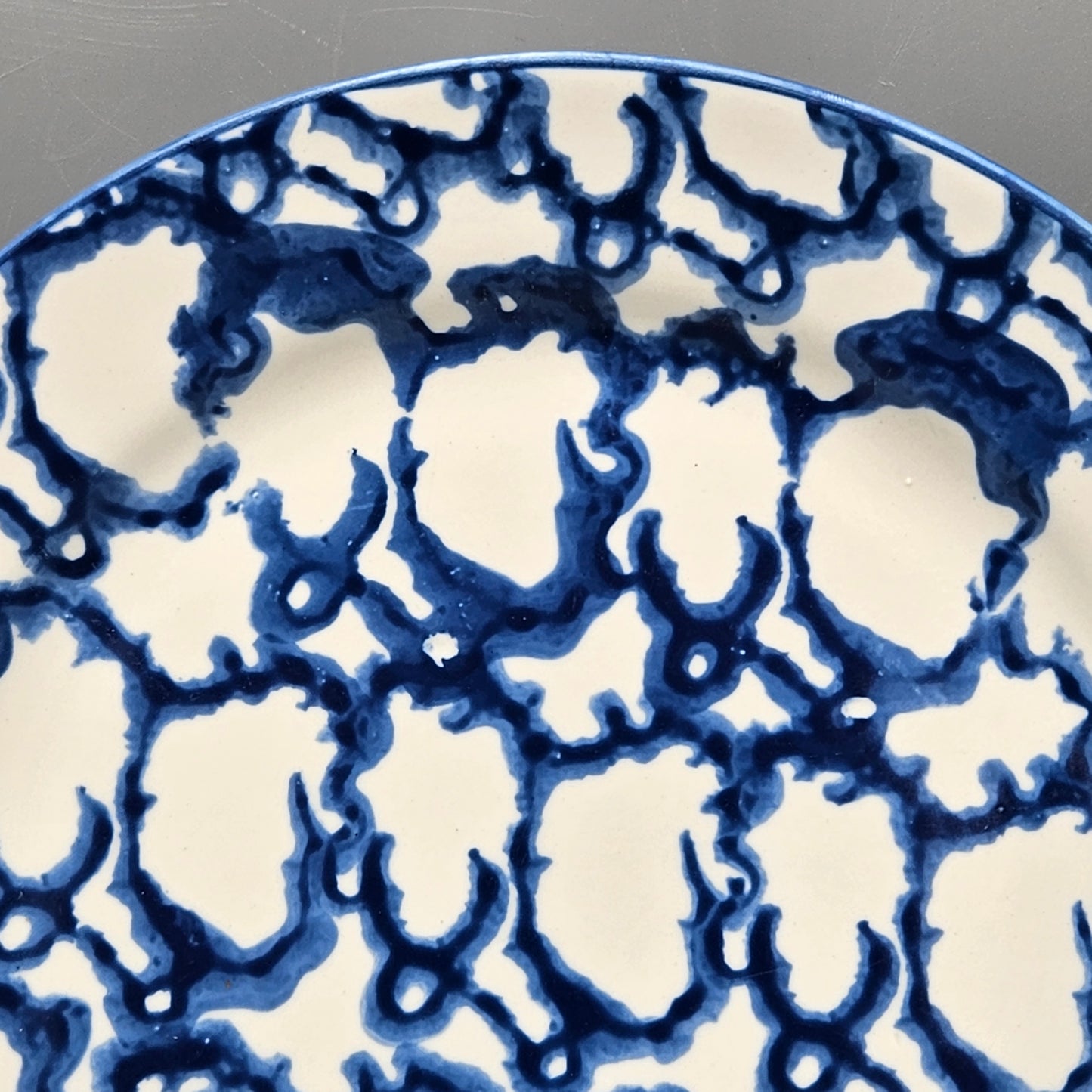 Tory Burch Hand Painted Spongeware Salad Plates - Set of Four