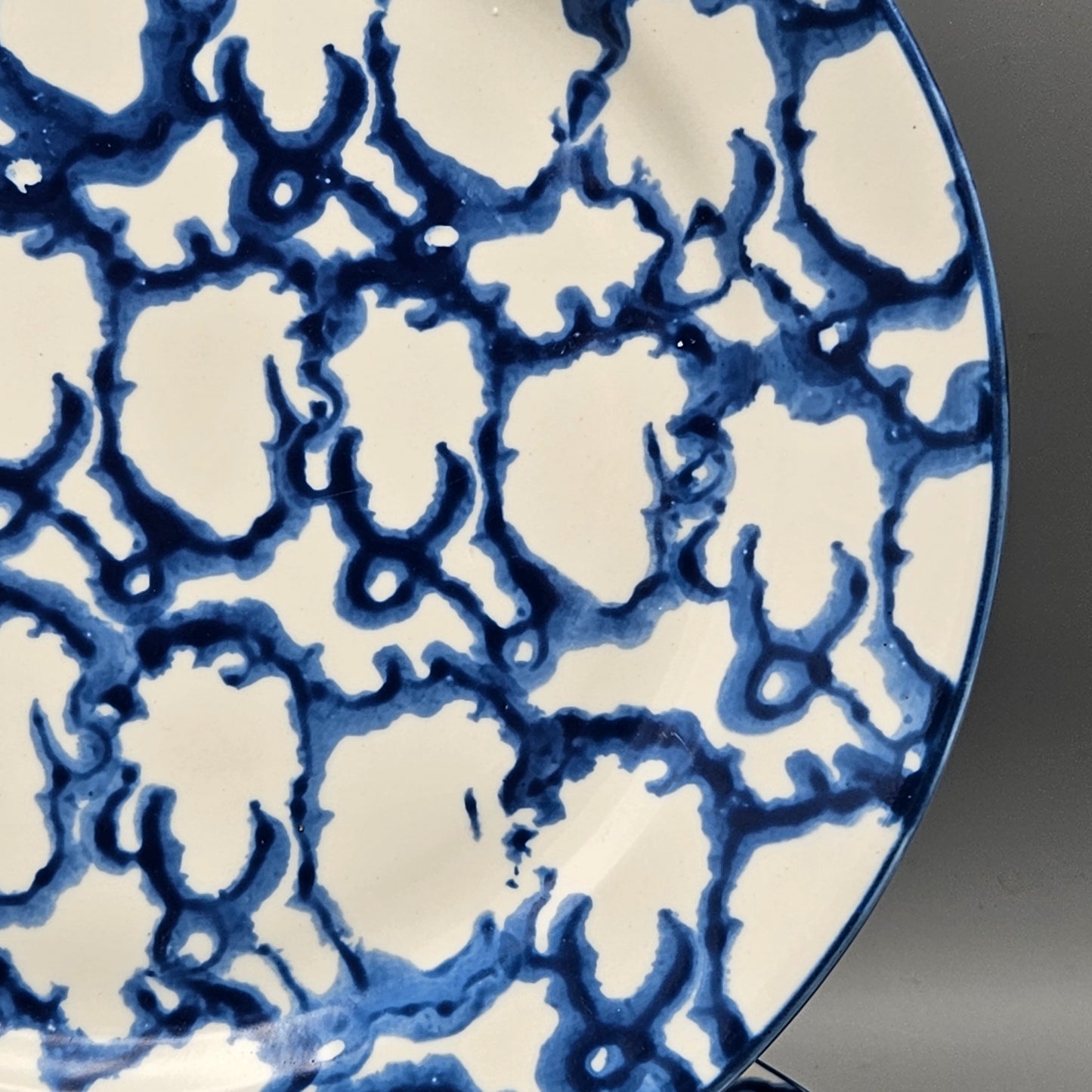 Tory Burch Hand Painted Spongeware Salad Plates - Set of Four