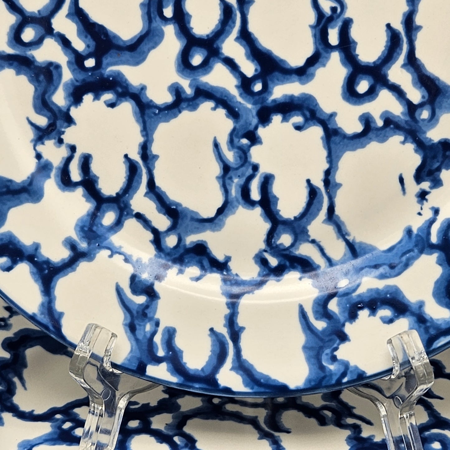 Tory Burch Hand Painted Spongeware Salad Plates - Set of Four