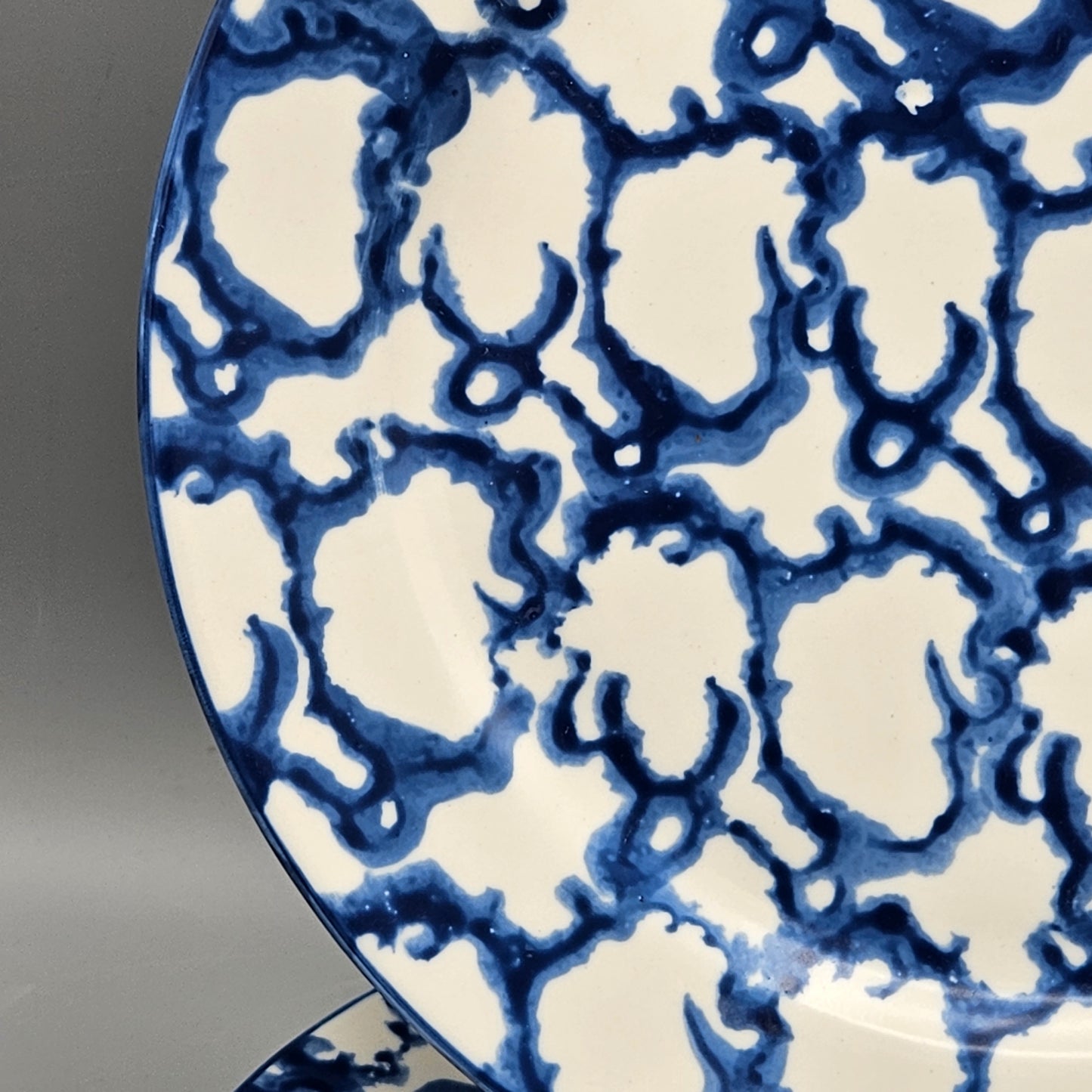 Tory Burch Hand Painted Spongeware Salad Plates - Set of Four