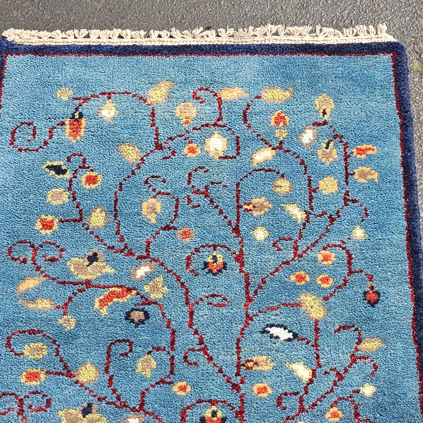 Three & Animal Themed Turkish Hand Knotted 100% Wool Rug / Carpet - 2' x 4' 3"