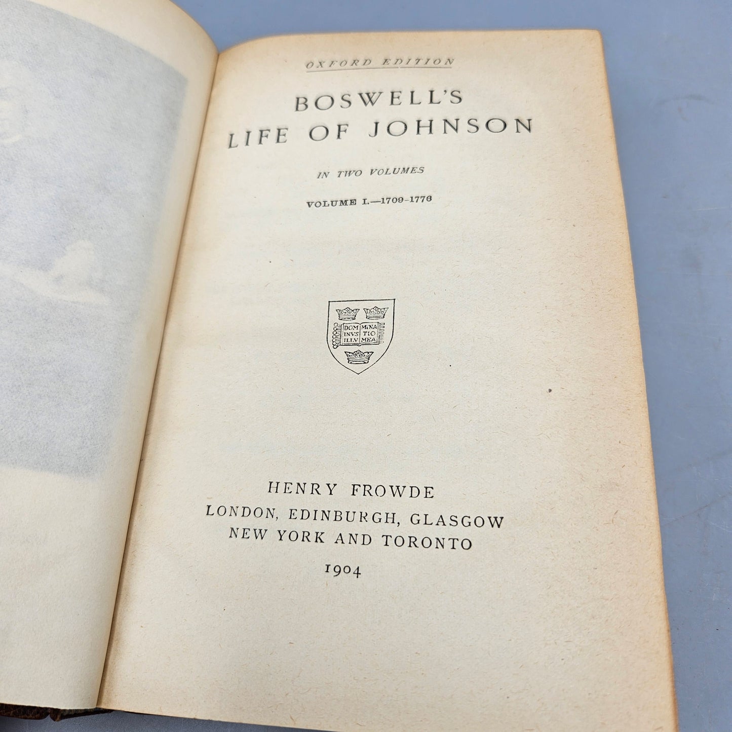 Leatherbound Book - Boswell's Life of Johnson Vol I