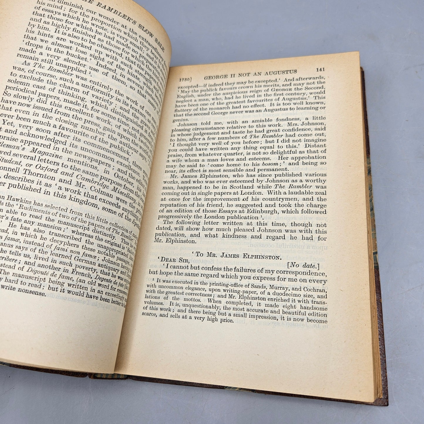 Leatherbound Book - Boswell's Life of Johnson Vol I