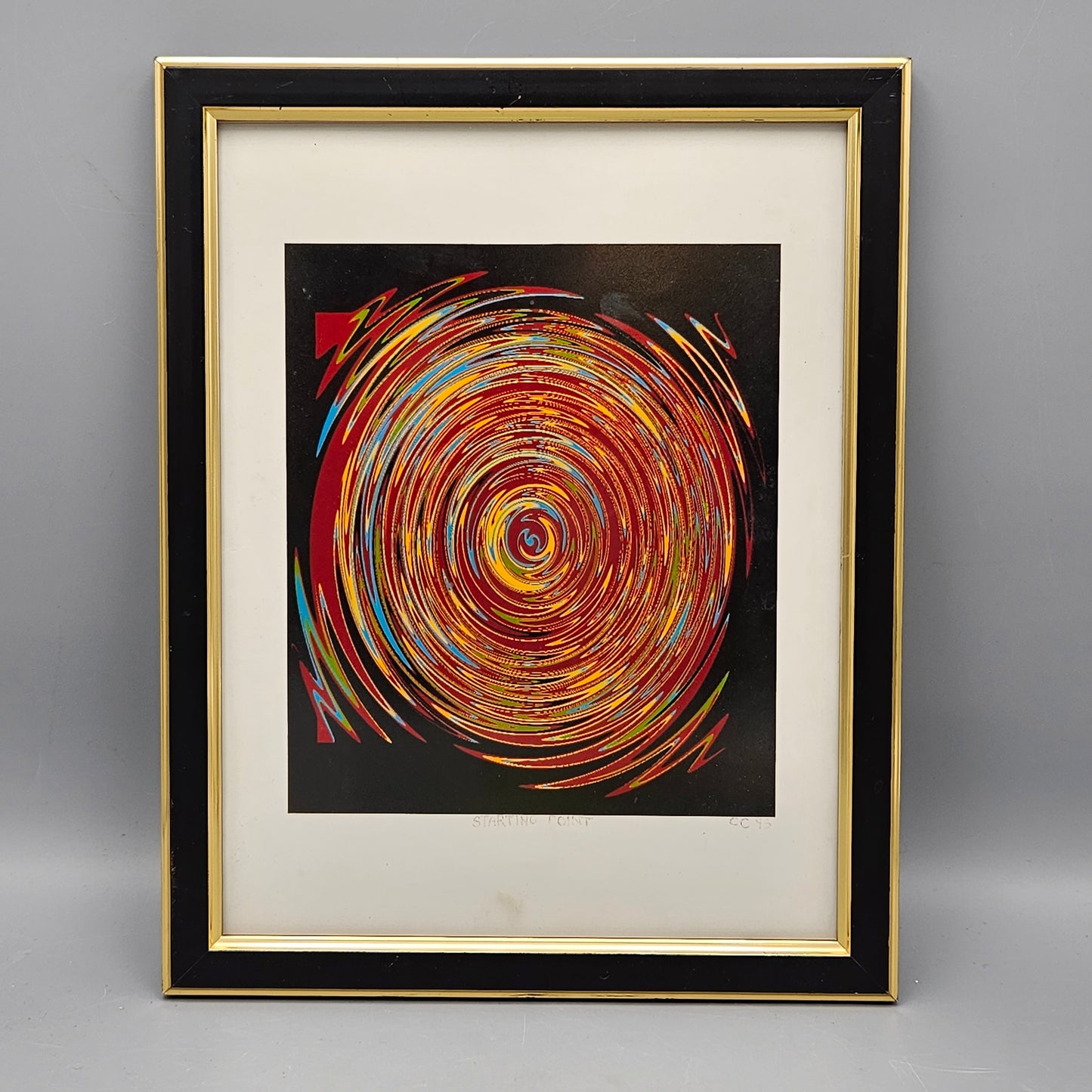 Signed "Starting Point" Print - Modernist Design