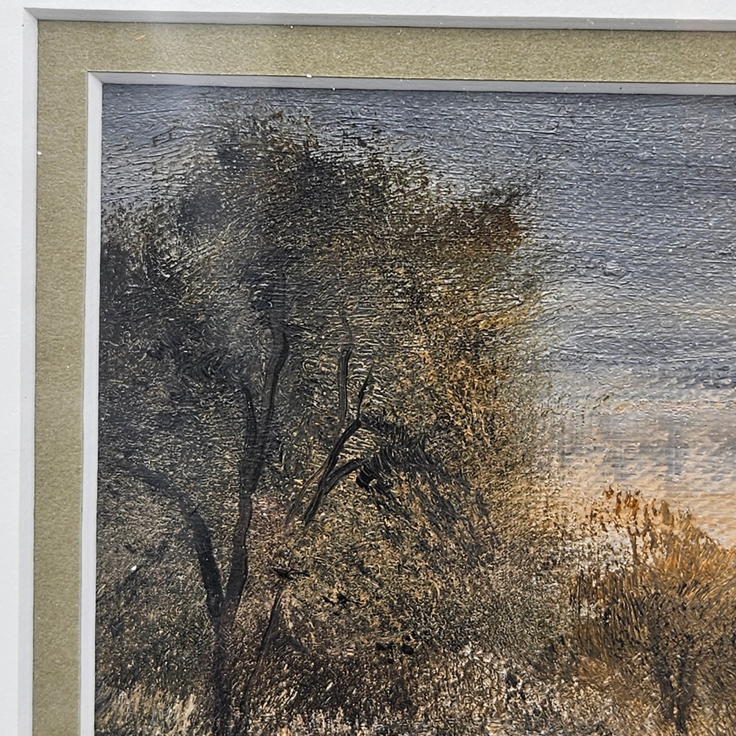 Dorothea Rehfuss Flood Oil on Board Painting - Landscape with Duck
