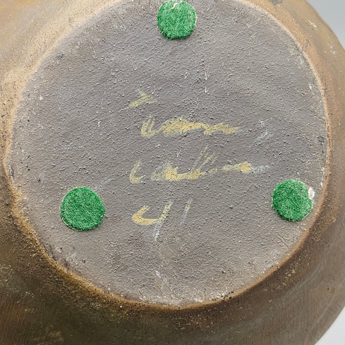 Signed Brown Glazed Bottle-Form Vase