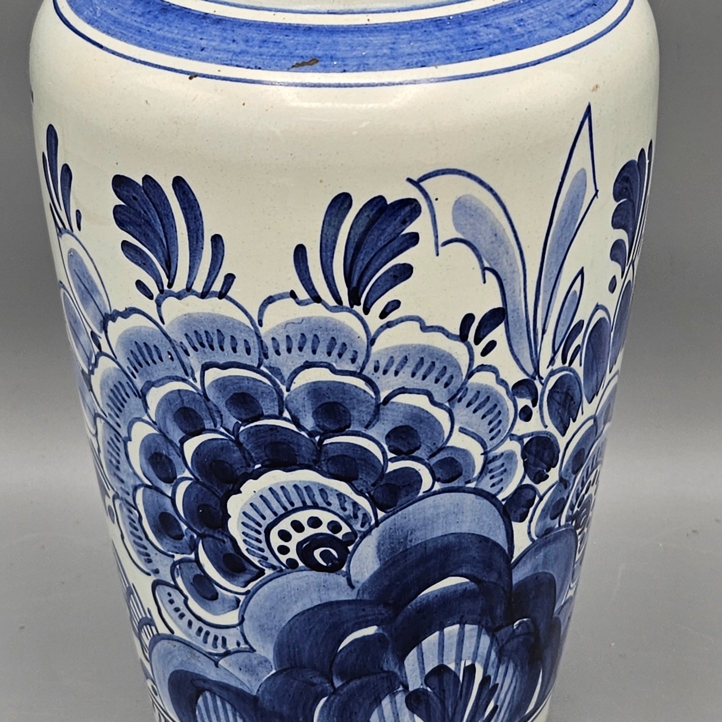 Blue and White Delft Pottery Vase