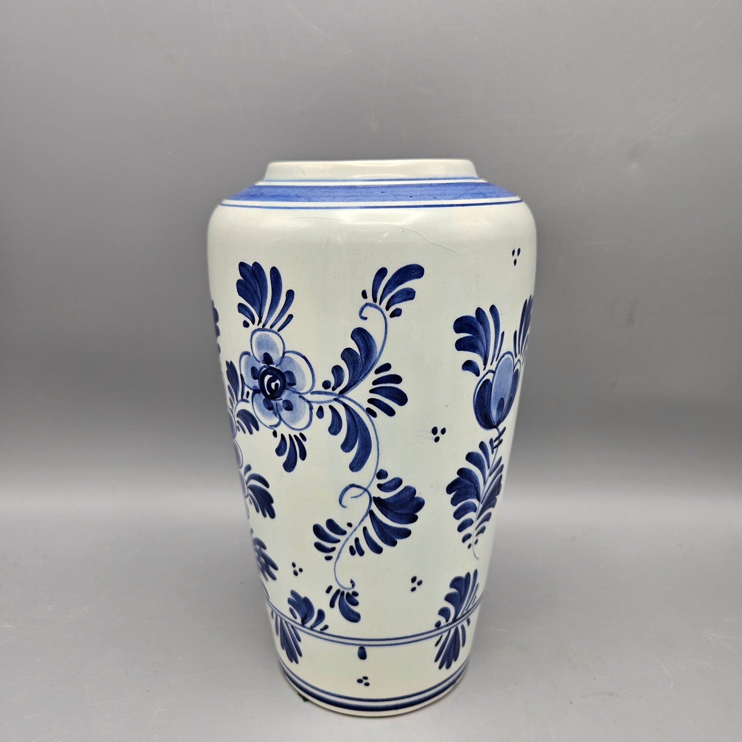 Blue and White Delft Pottery Vase