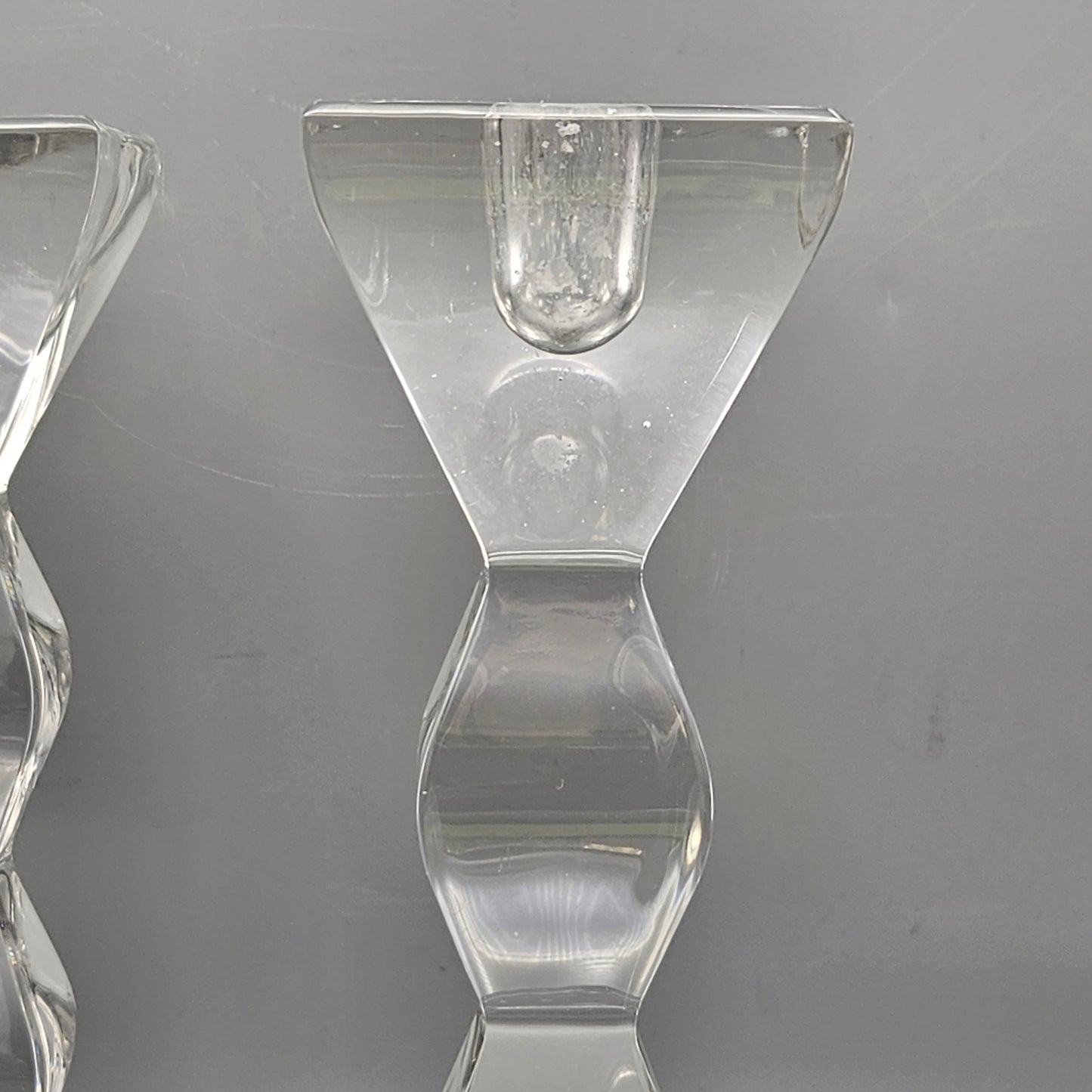 Pair Lenox Crystal Ovation Endless Column Candlesticks