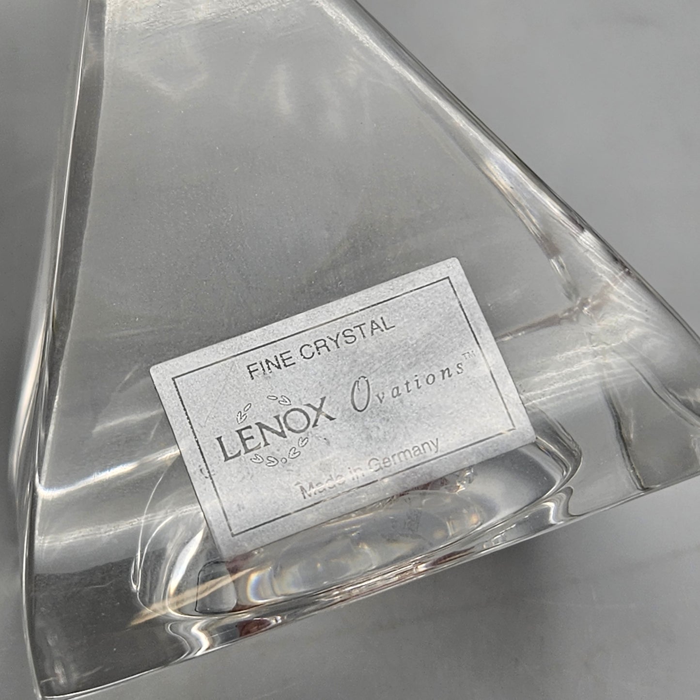 Pair Lenox Crystal Ovation Endless Column Candlesticks