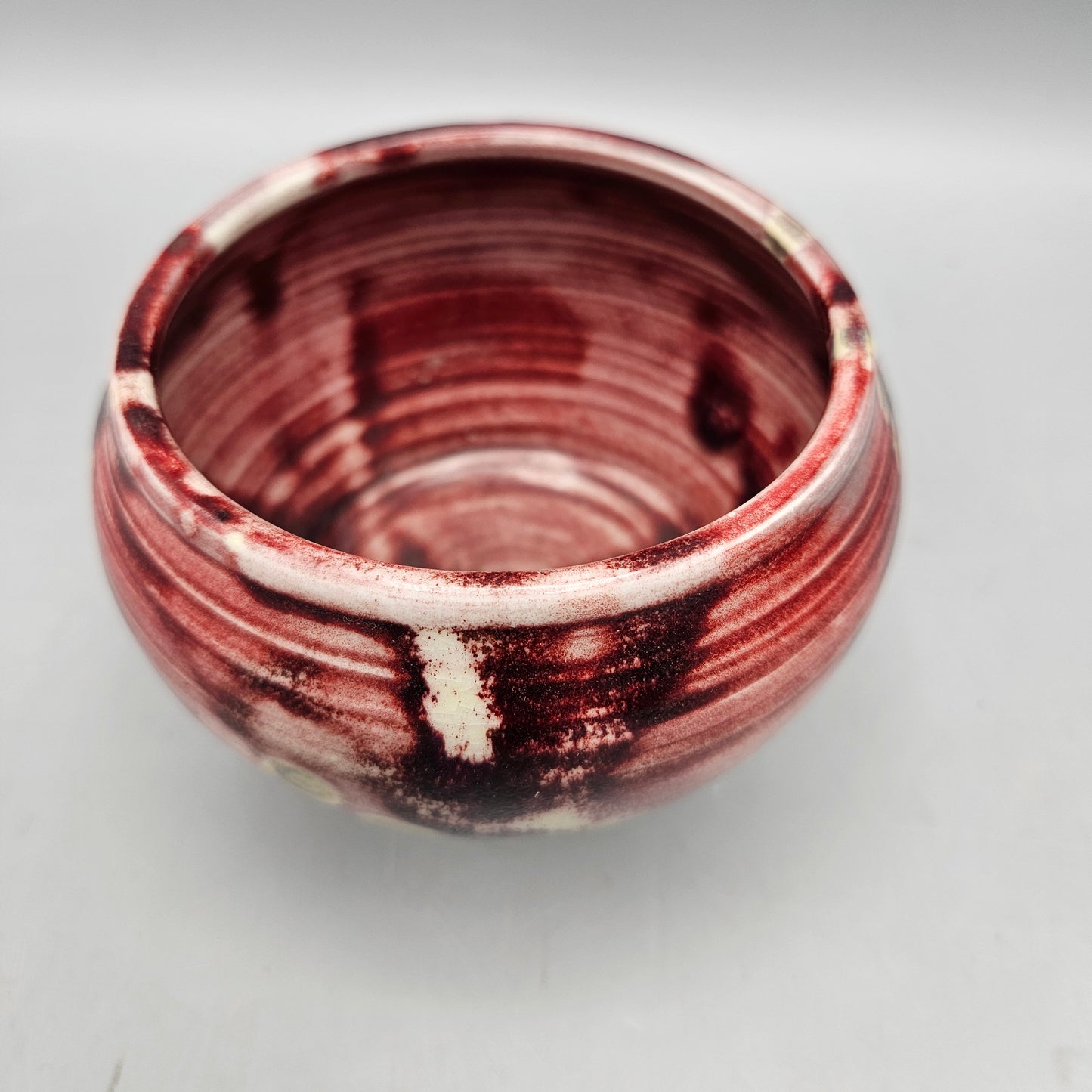Signed Raku Pottery Footed Tea Bowl
