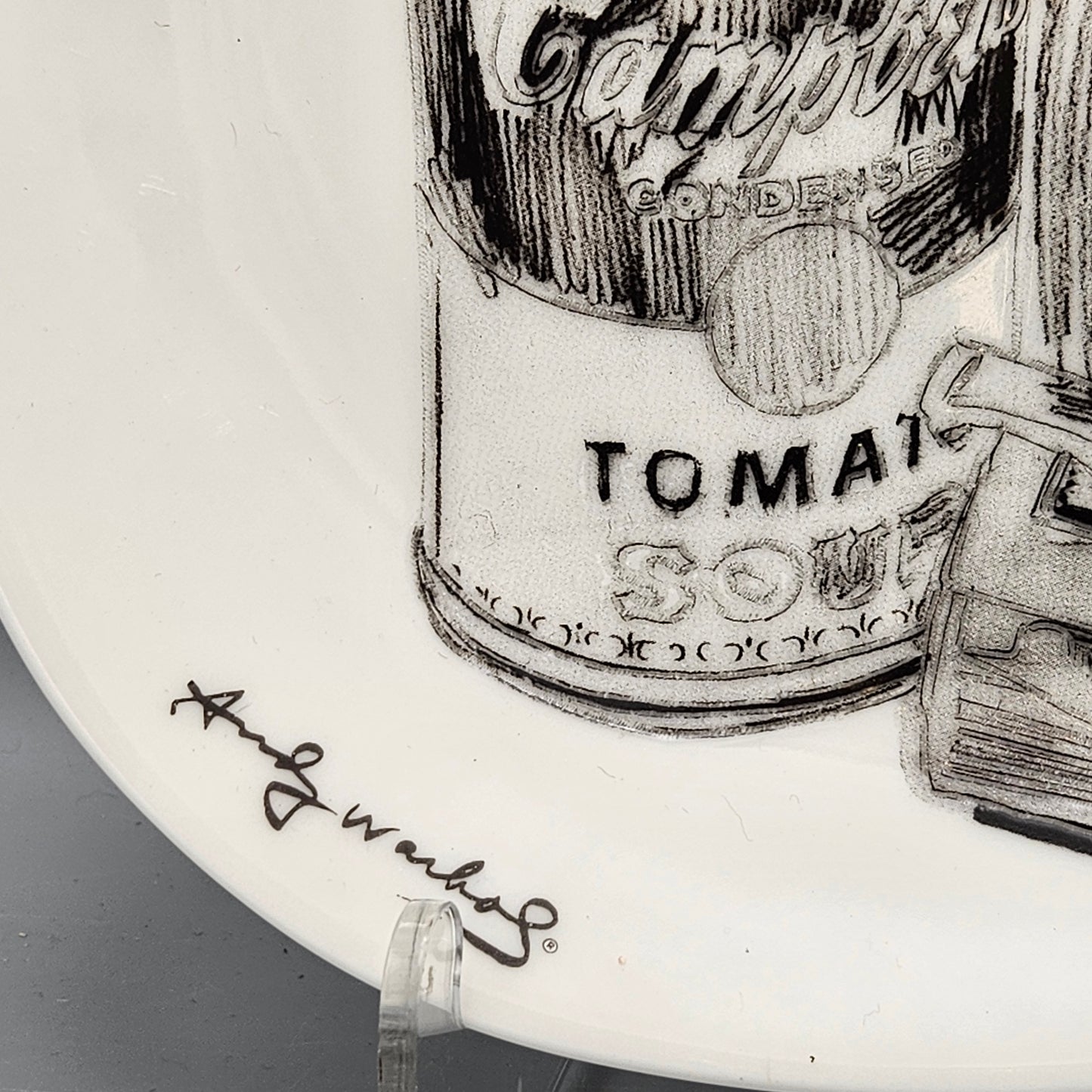Block China Andy Warhol Soup Can & Dollar Bills Plate