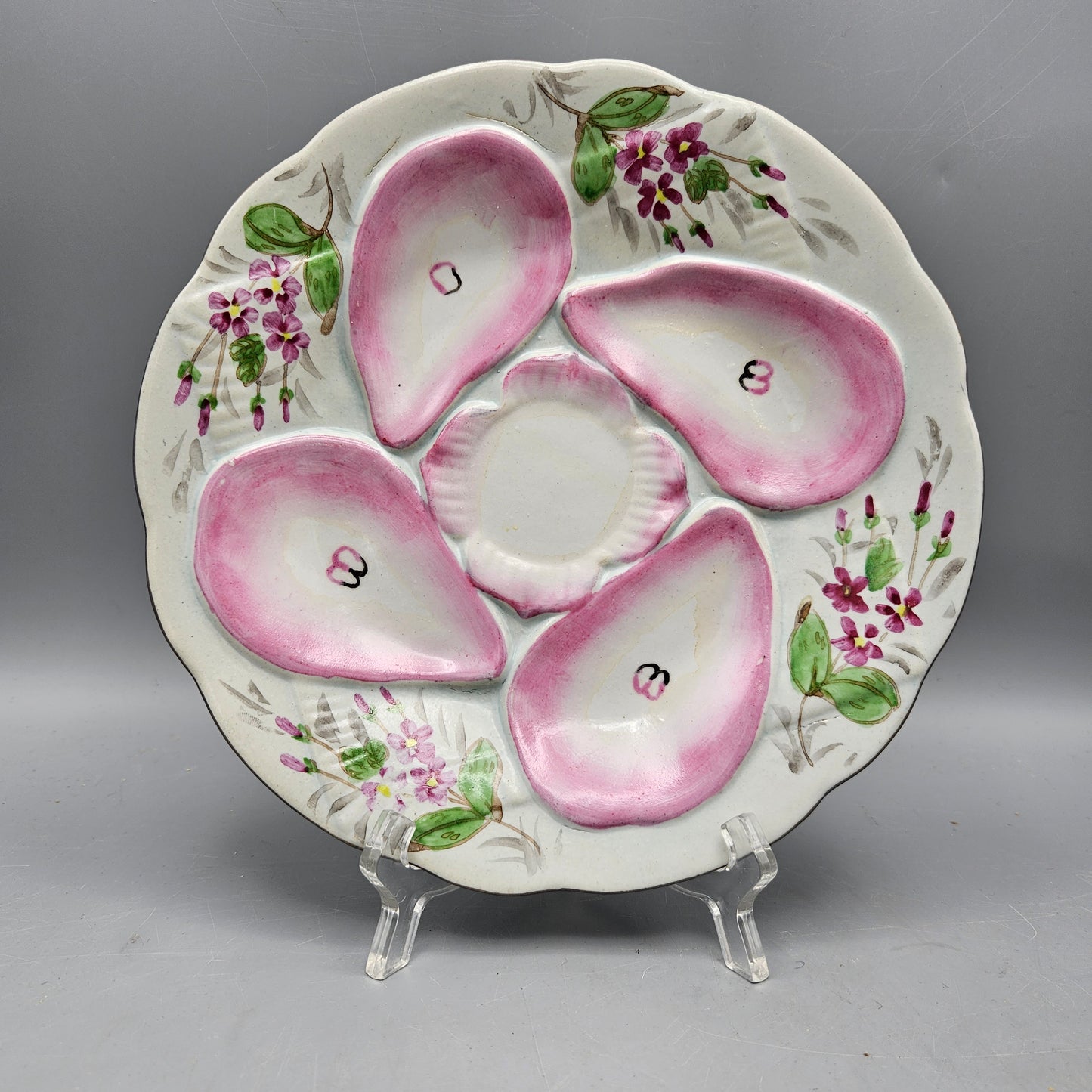 Glazed Earthenware Oyster Plate