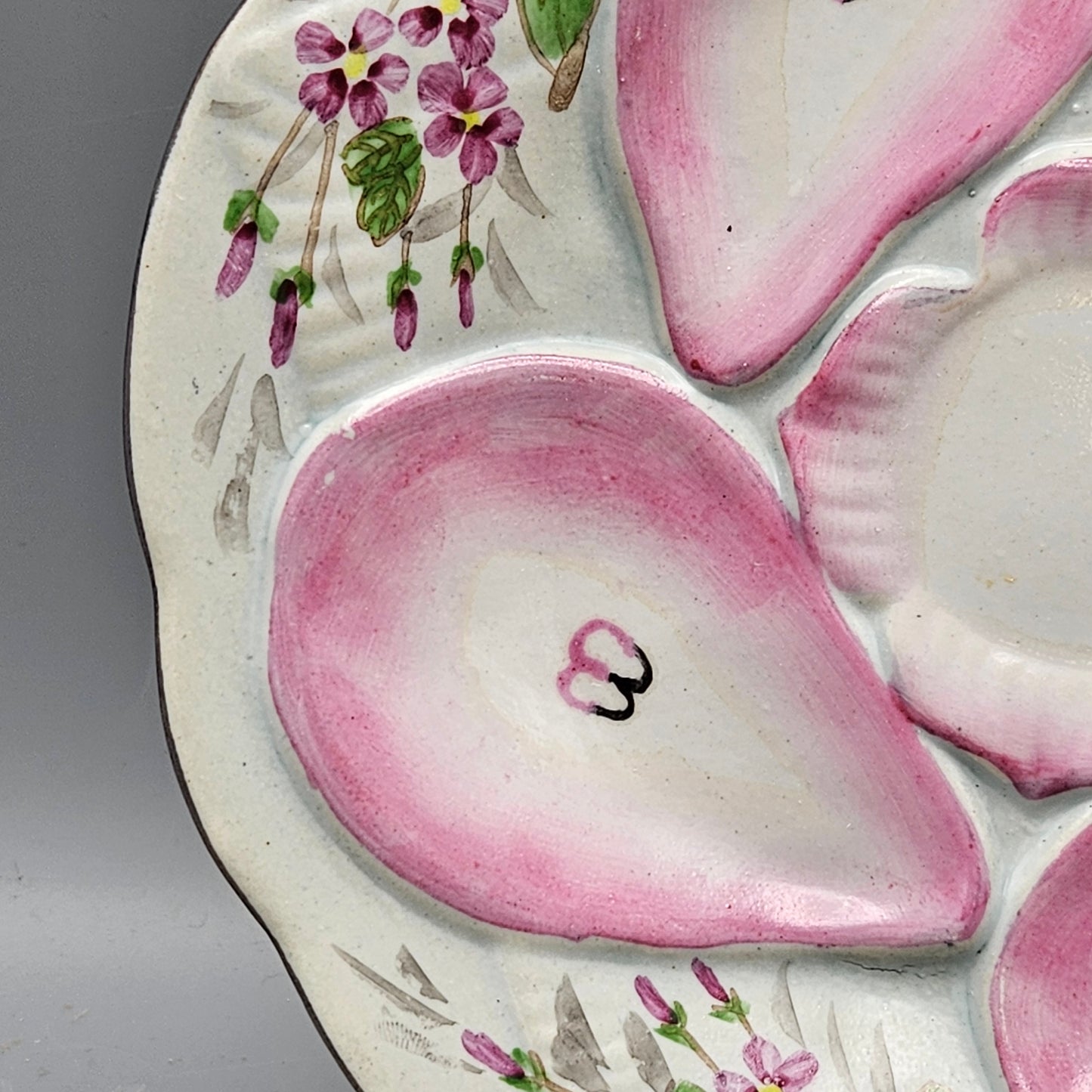 Glazed Earthenware Oyster Plate