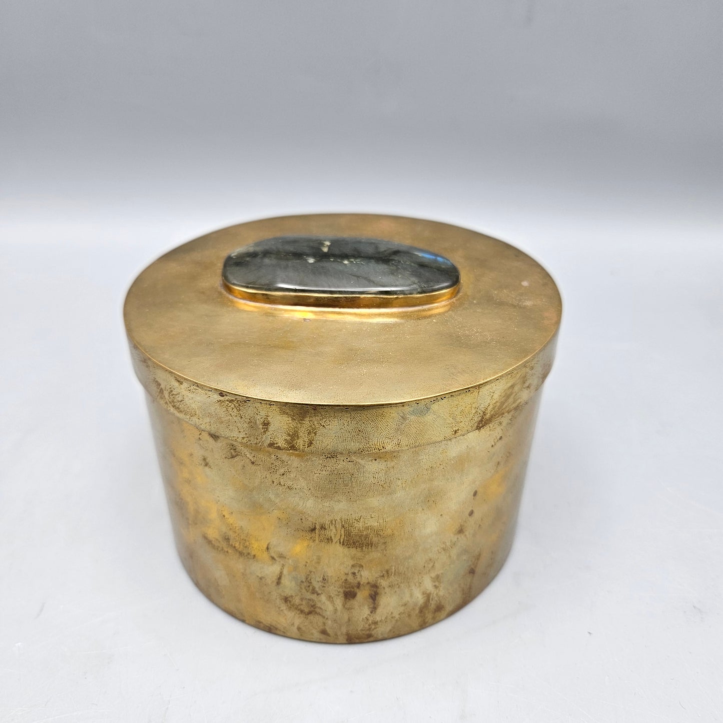 Small Brass and Wood Trinket Box $495 New