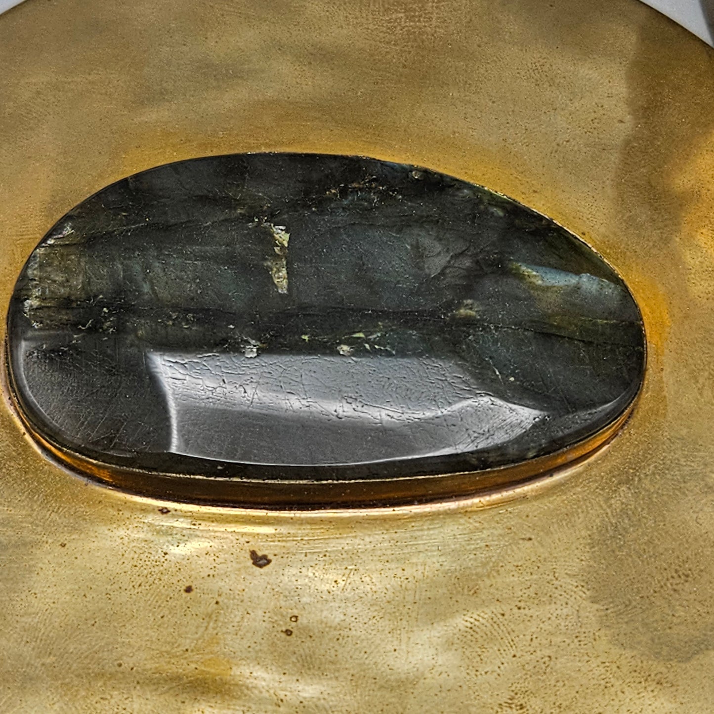 Small Brass and Wood Trinket Box $495 New