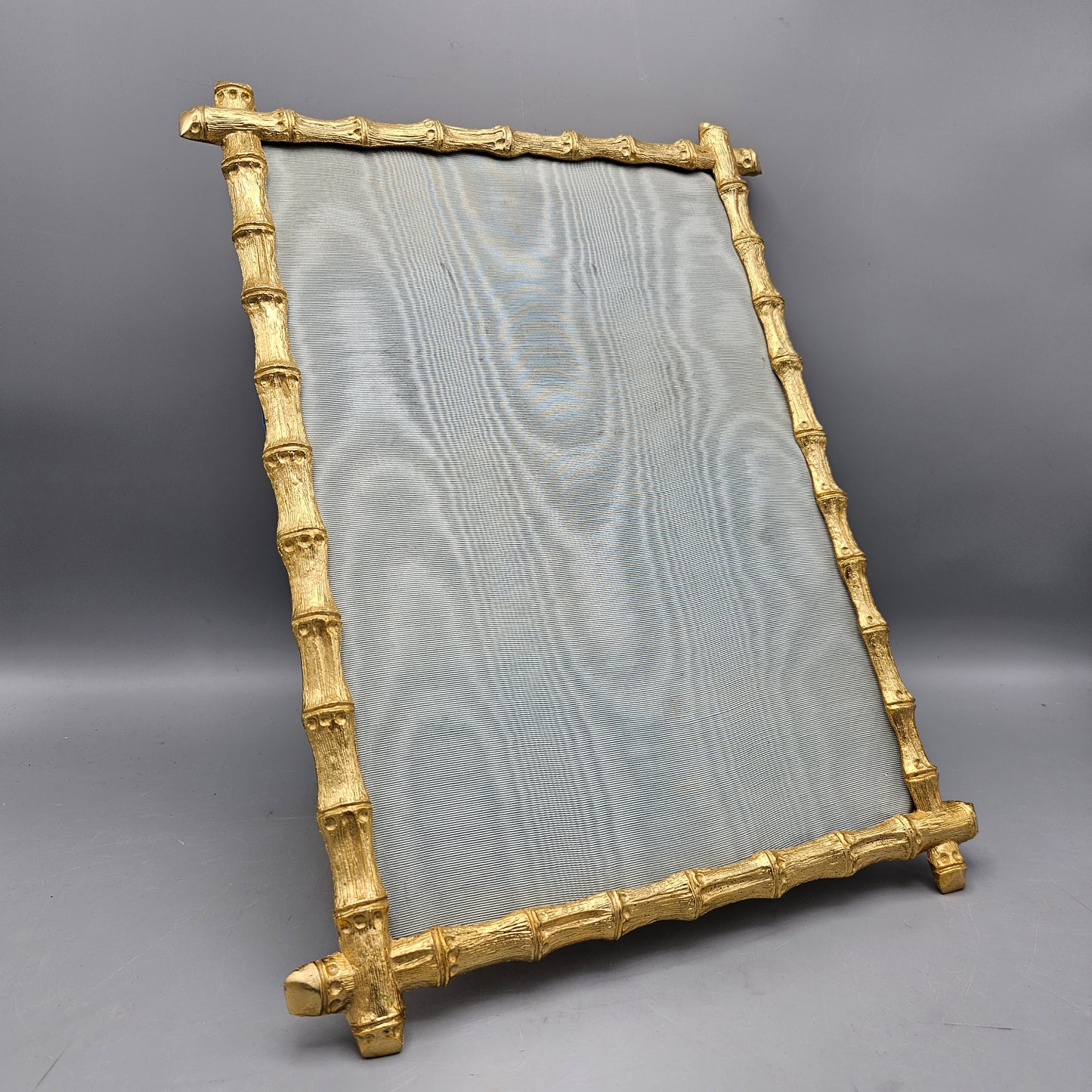 Gilded Metal Faux Bamboo Picture Frame