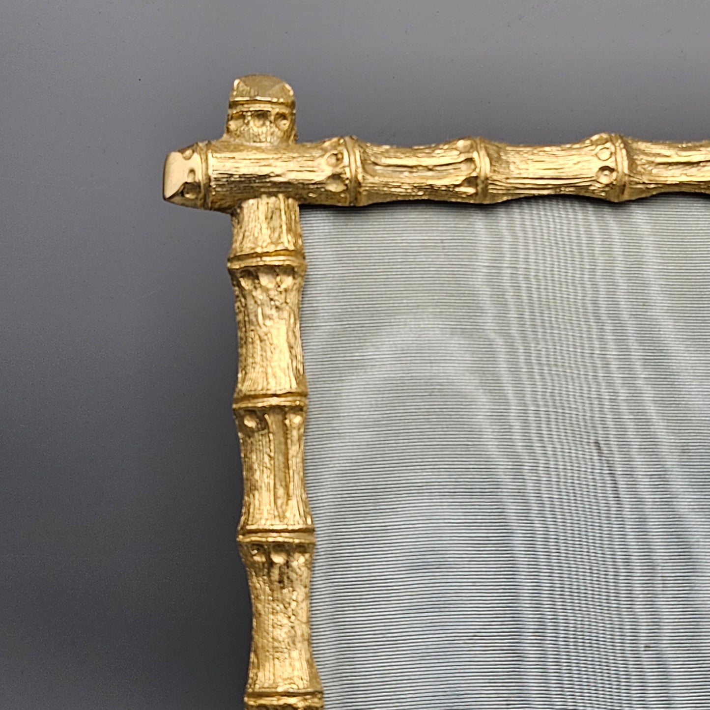 Gilded Metal Faux Bamboo Picture Frame