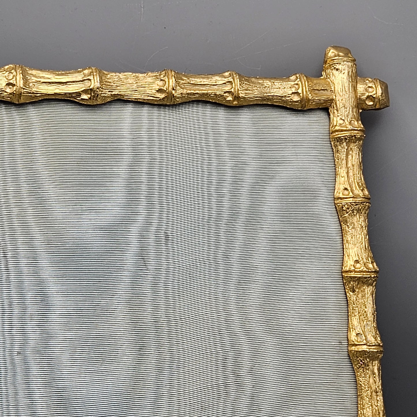Gilded Metal Faux Bamboo Picture Frame