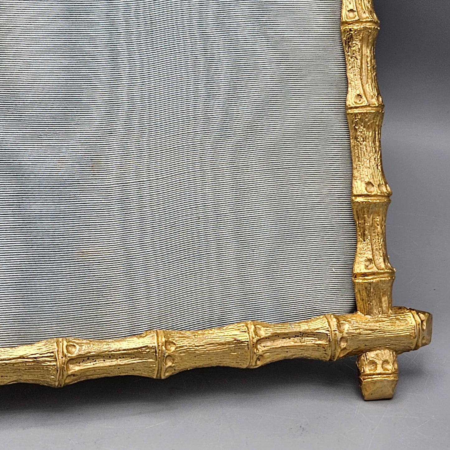 Gilded Metal Faux Bamboo Picture Frame