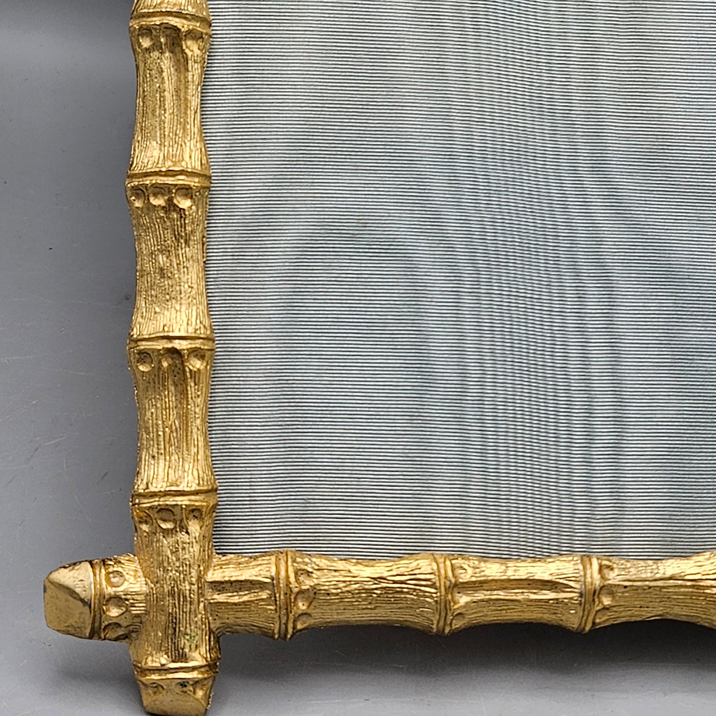 Gilded Metal Faux Bamboo Picture Frame