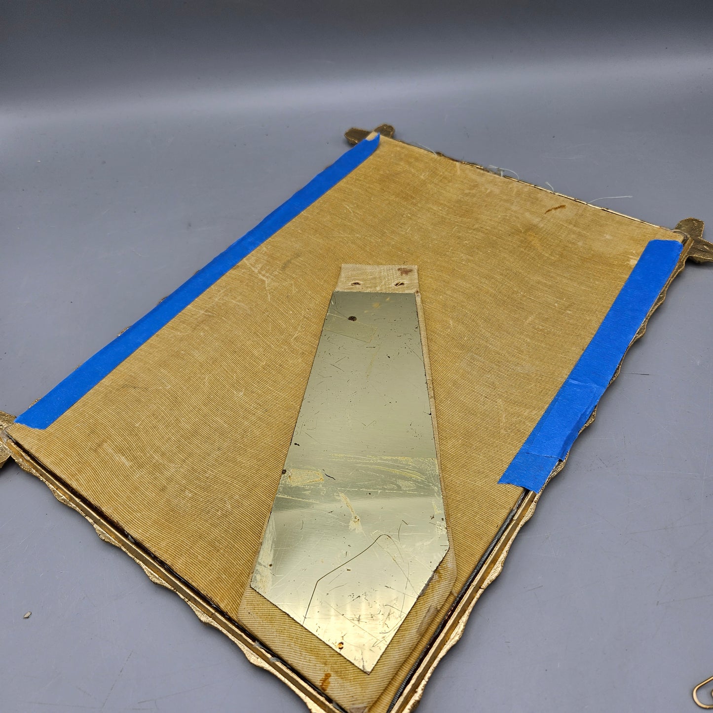 Gilded Metal Faux Bamboo Picture Frame