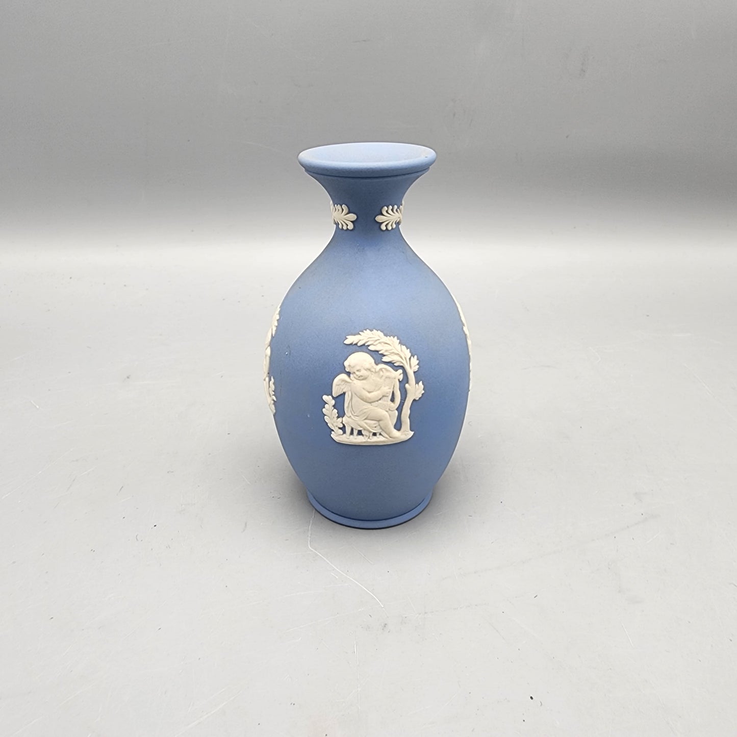 Wedgwood Light Blue Jasperware Bottle Vase