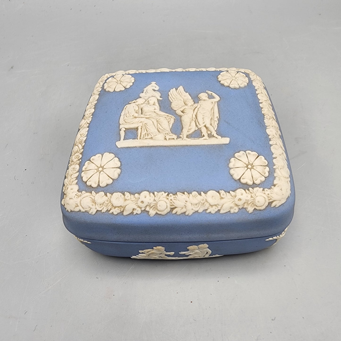 Wedgwood Light Blue Jasperware Square Box