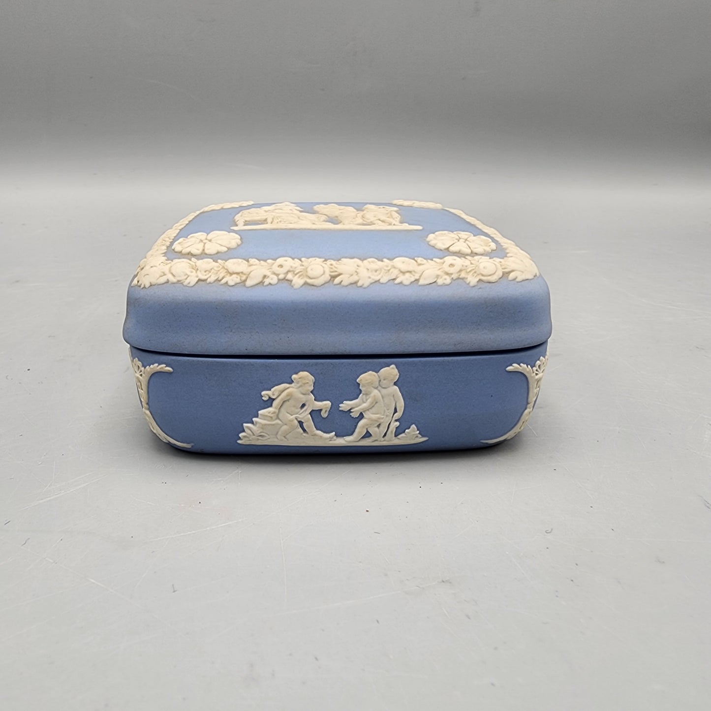 Wedgwood Light Blue Jasperware Square Box