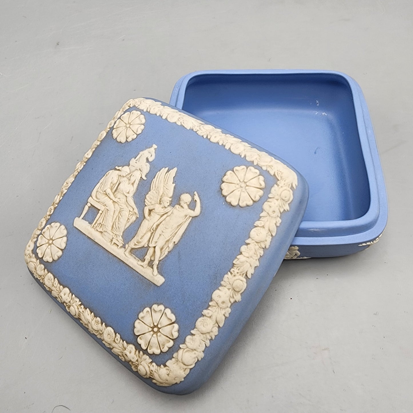 Wedgwood Light Blue Jasperware Square Box