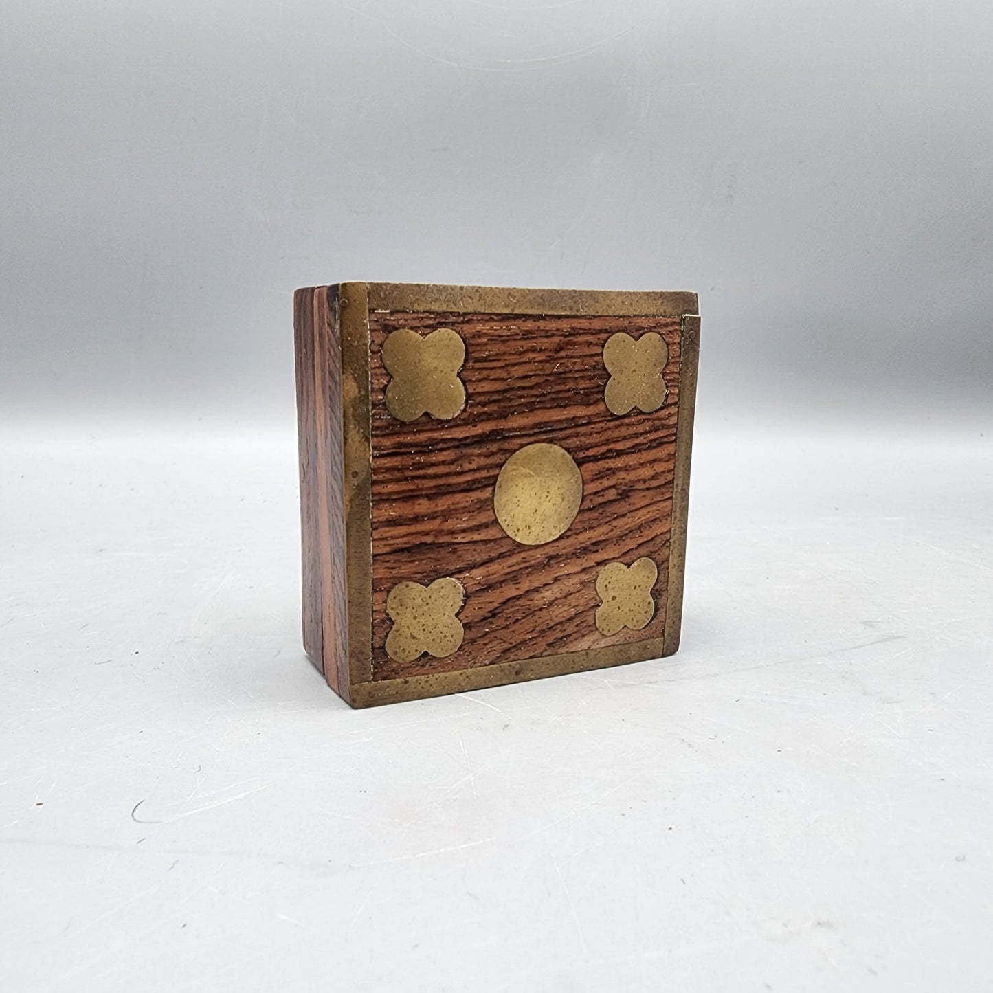 Indian Brass Inlaid Rosewood