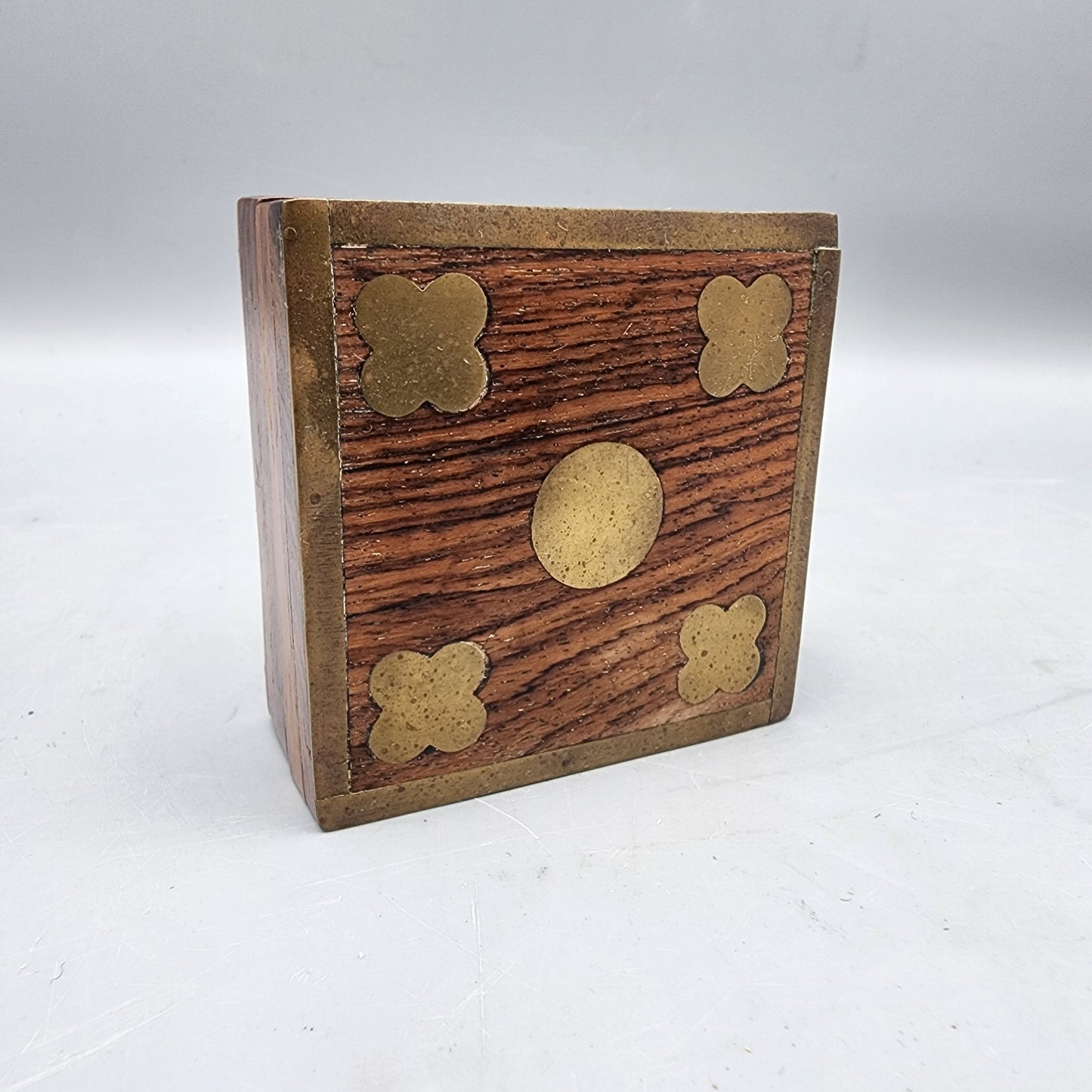 Indian Brass Inlaid Rosewood