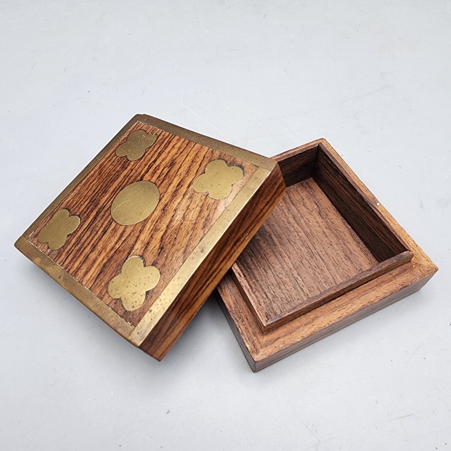 Indian Brass Inlaid Rosewood