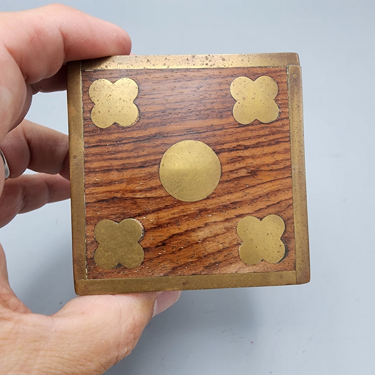 Indian Brass Inlaid Rosewood
