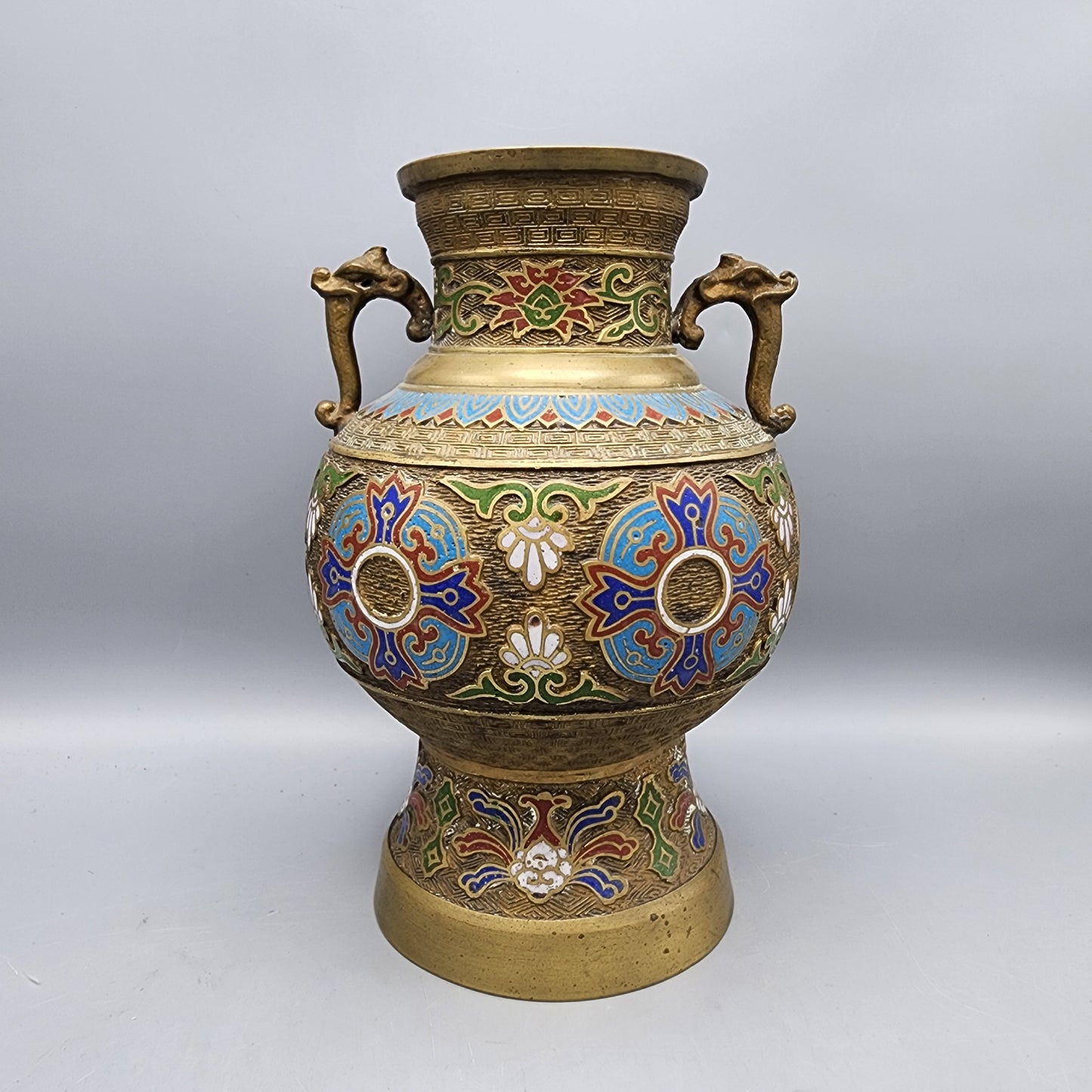 Chinese Champlevé Enamel Vase