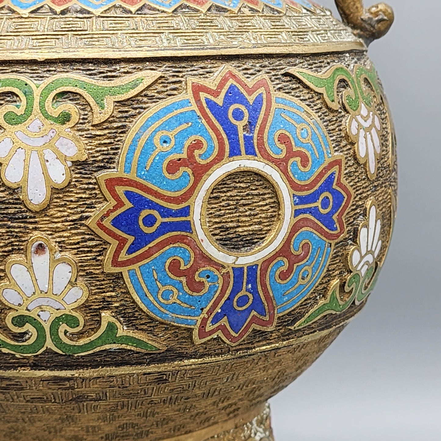 Chinese Champlevé Enamel Vase