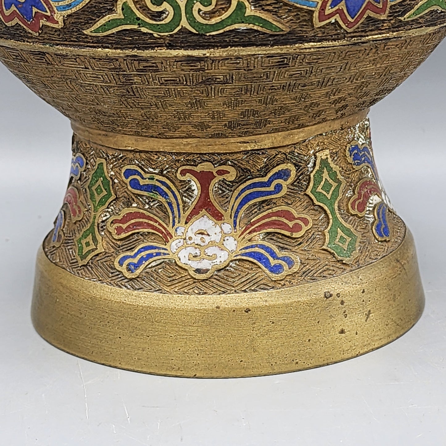 Chinese Champlevé Enamel Vase