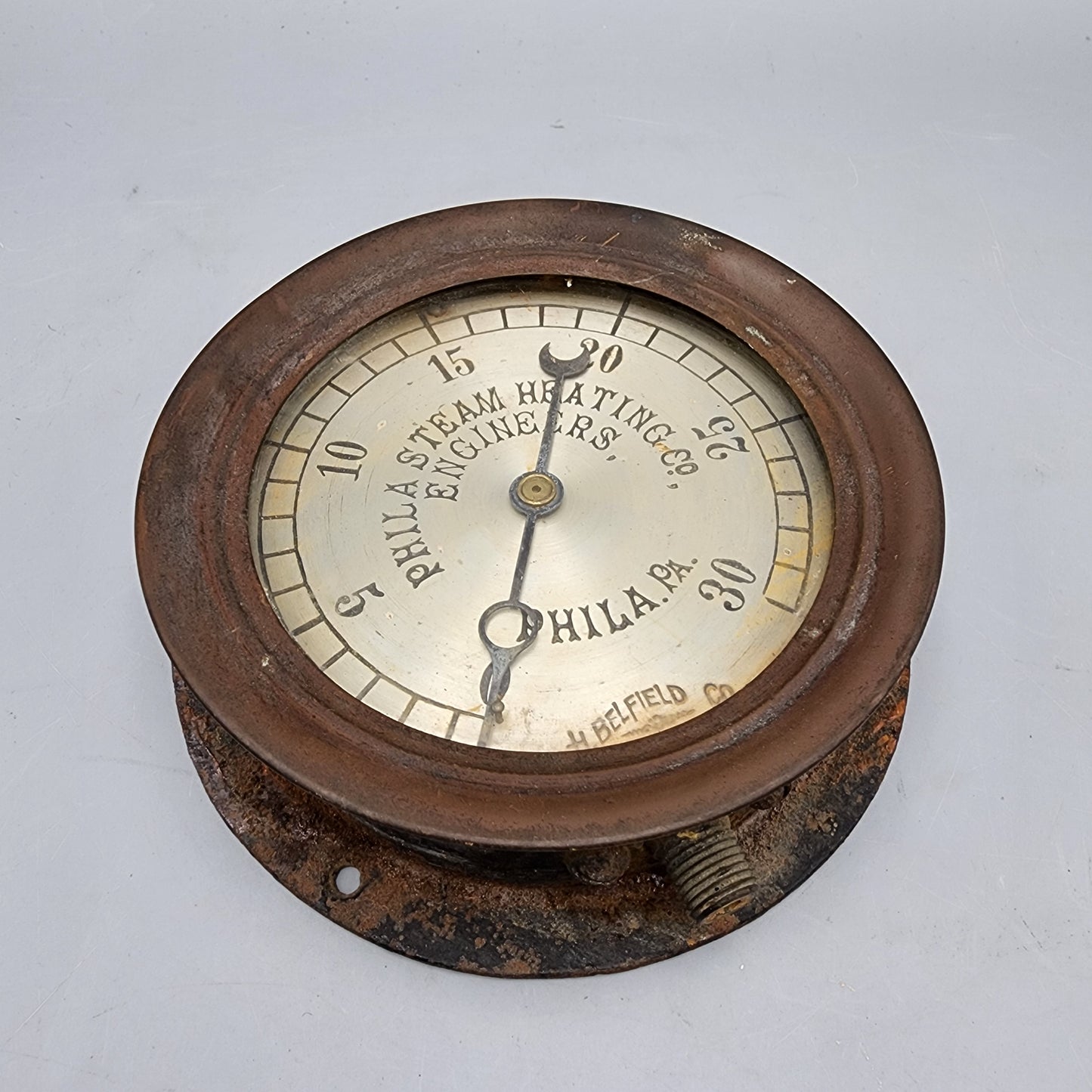H Belfield Co. Philadelphia Steam Heating Co Steam Gauge