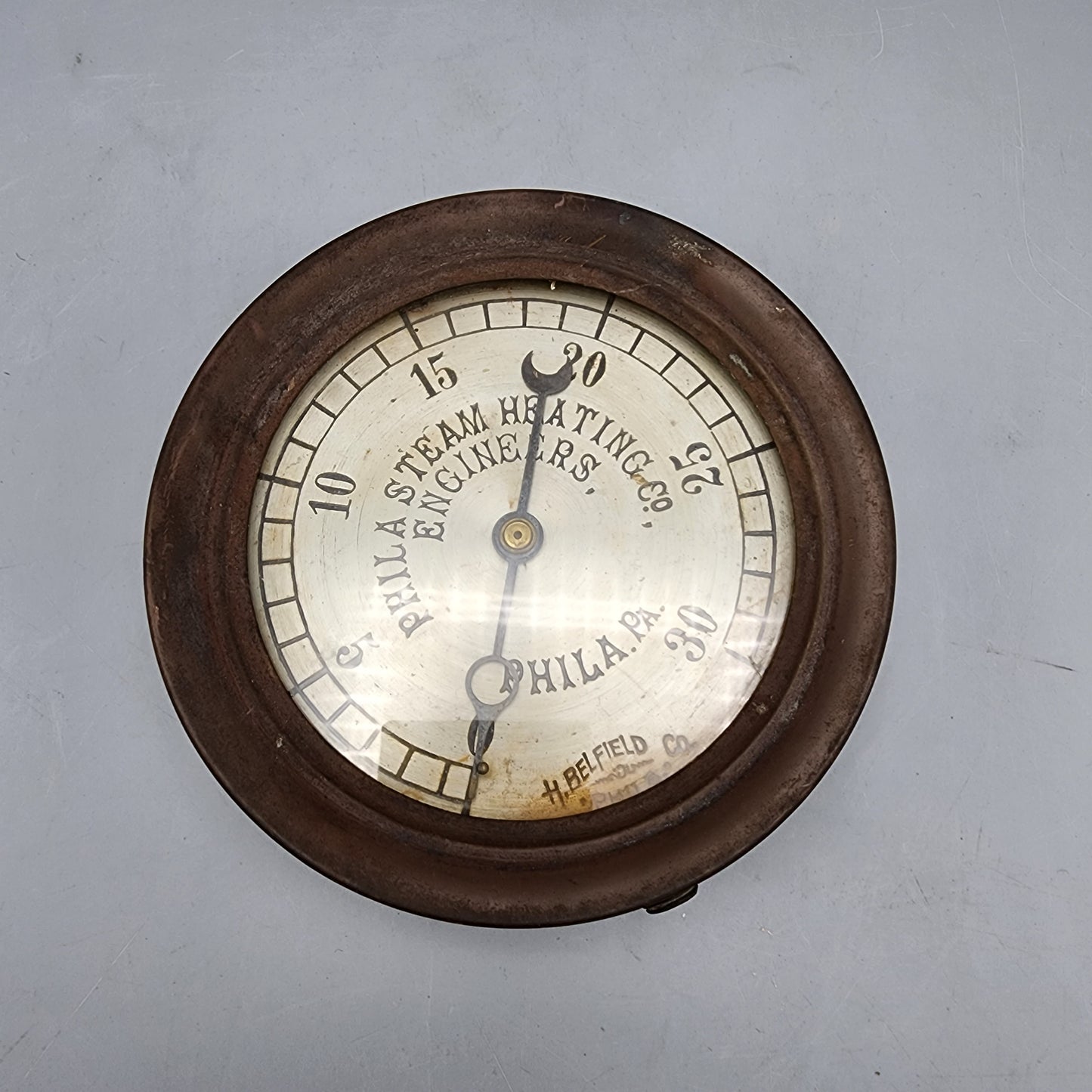 H Belfield Co. Philadelphia Steam Heating Co Steam Gauge