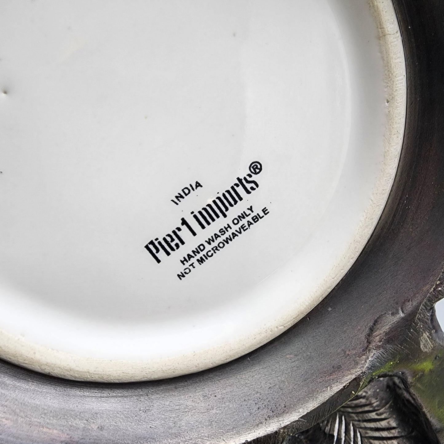 Pier One Imports Ceramic and Metal Serving Bowl