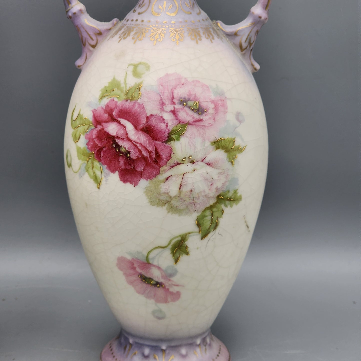 Pair Antique Royal Wettina Porcelain Vases