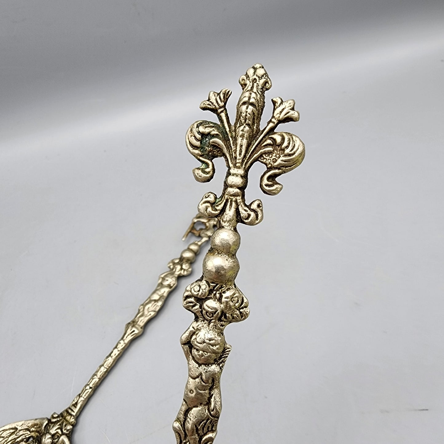 Pair Italian Silverplate Salad Servers
